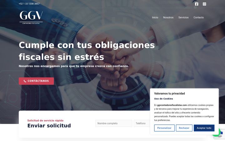 Screenshot of ggvcontadoresfiscalistas.com