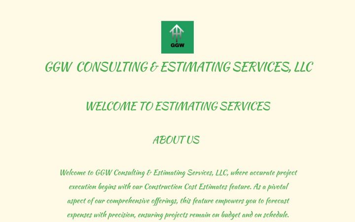 Screenshot of ggwestimatingservices.com