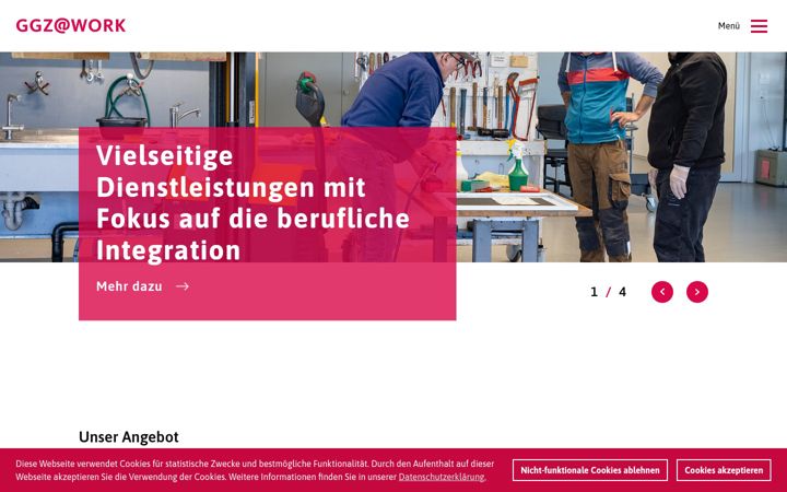 Screenshot of ggzatwork.ch