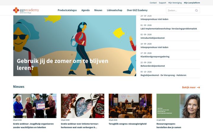 Screenshot of ggzecademy.nl