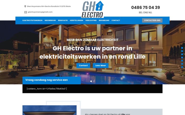 Screenshot of gh-electro.be