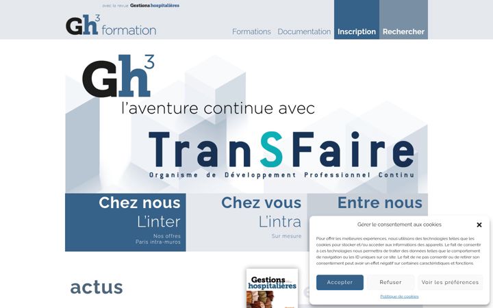 Screenshot of gh-formation.fr