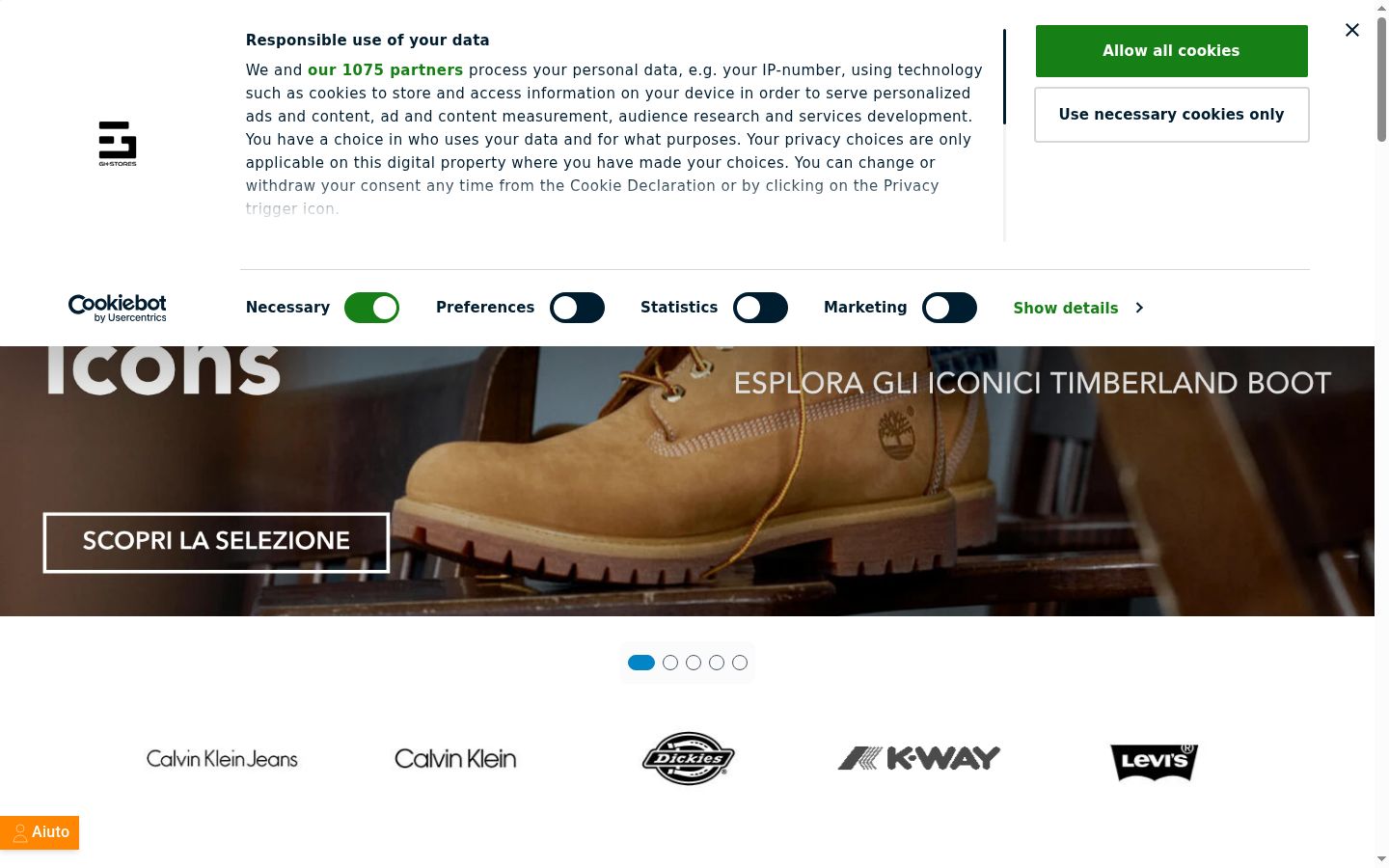 Sutikimo reklamjuostės, rodytos prieš bet kokią sąveiką, ekrano kopija