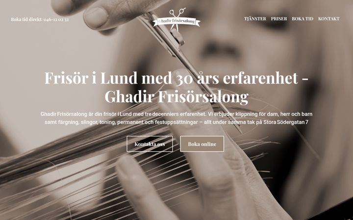 Screenshot of ghadirsalong.se