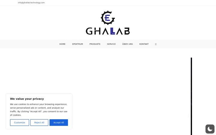 Screenshot of ghallab-technology.com
