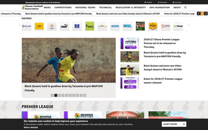 Screenshot di ghanafa.org