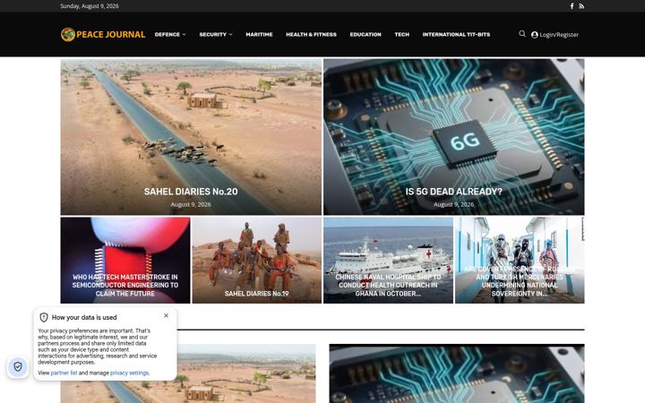 Screenshot of ghanapeacejournal.com