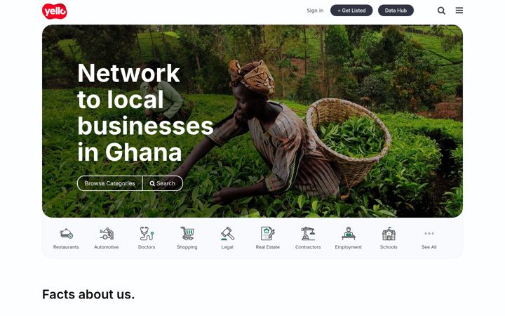 Screenshot of ghanayello.com