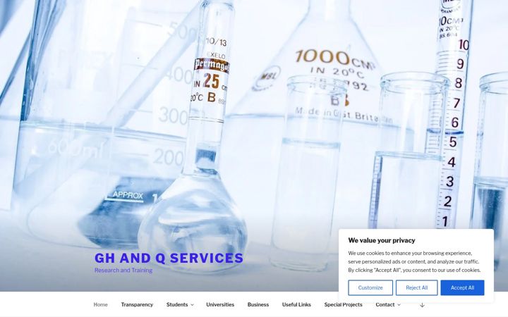 Screenshot of ghandqservices.co.uk