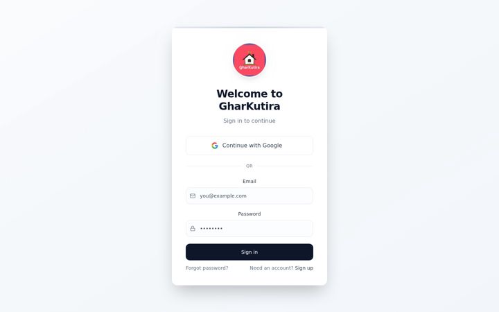 Screenshot of gharkutira.in