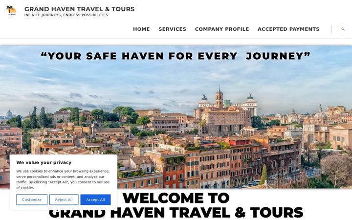 Screenshot of ghaventrips.com