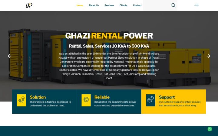 Ekrānuzņēmums no ghazirentalpower.com