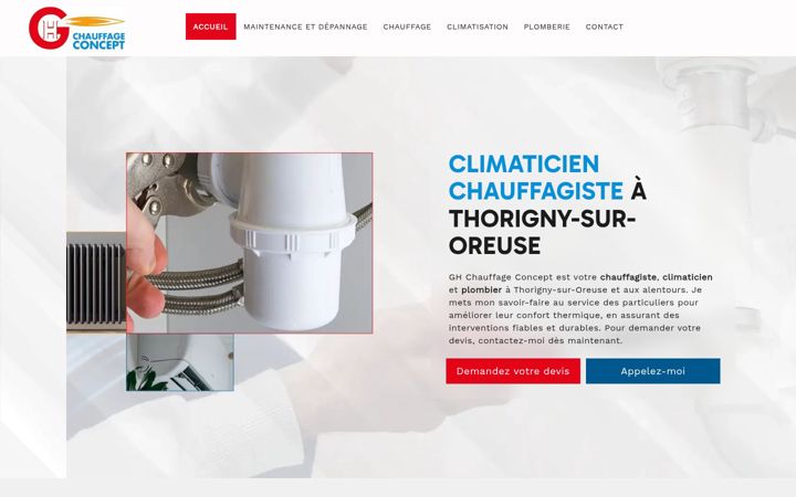 Screenshot of ghchauffage-concept.fr