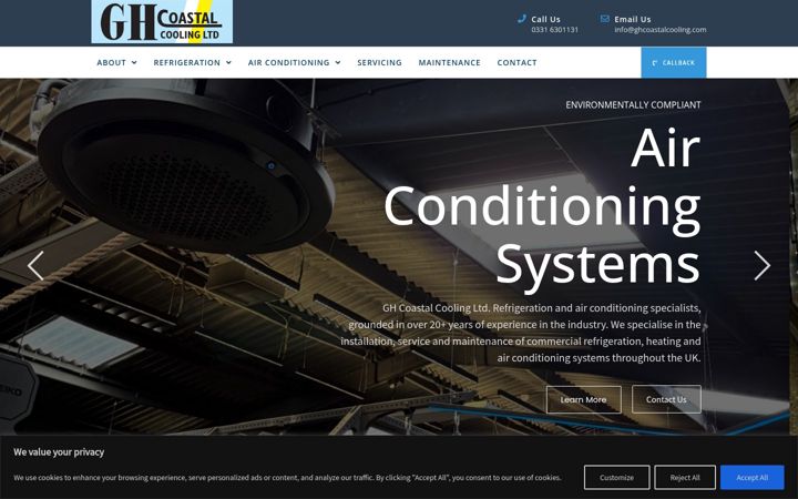 Screenshot of ghcoastalcooling.com