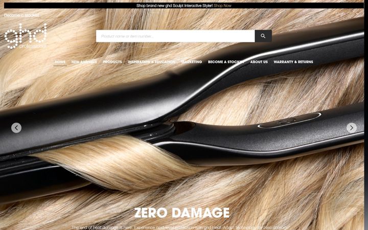 Screenshot of ghdhairpro.co.nz