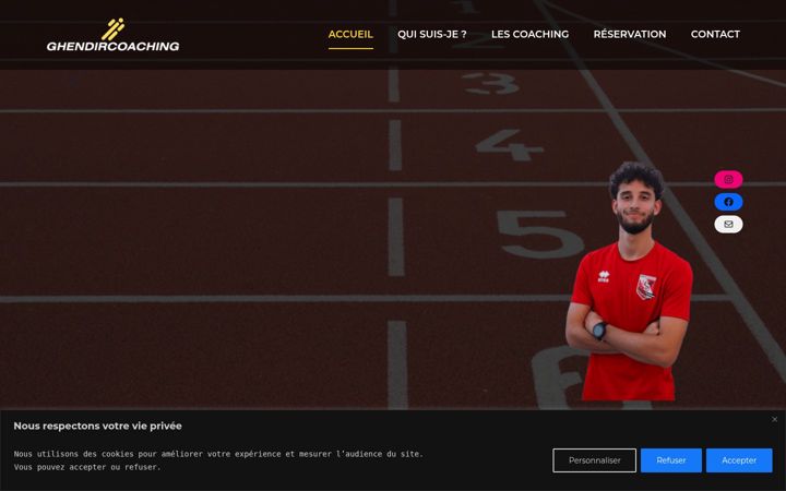 Screenshot of ghendircoaching.com