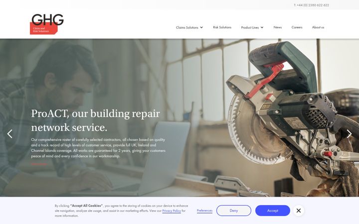 Screenshot of ghgsolutions.co.uk