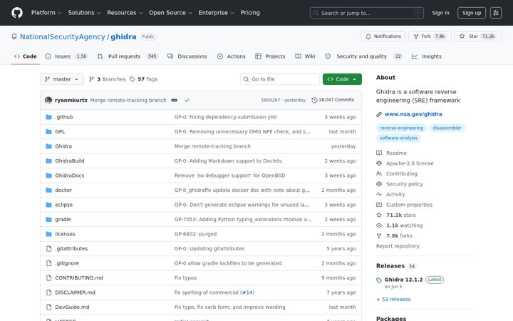 Screenshot of ghidra-sre.org