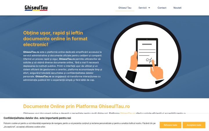 Screenshot of ghiseultau.ro