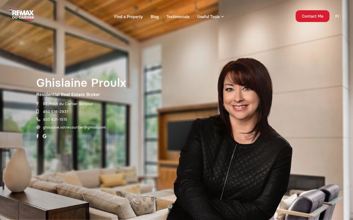 Screenshot of ghislaineproulx.com