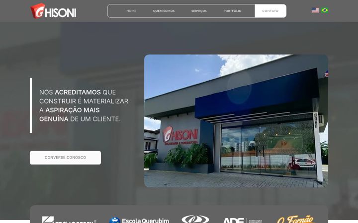 Screenshot of ghisoniengenharia.com