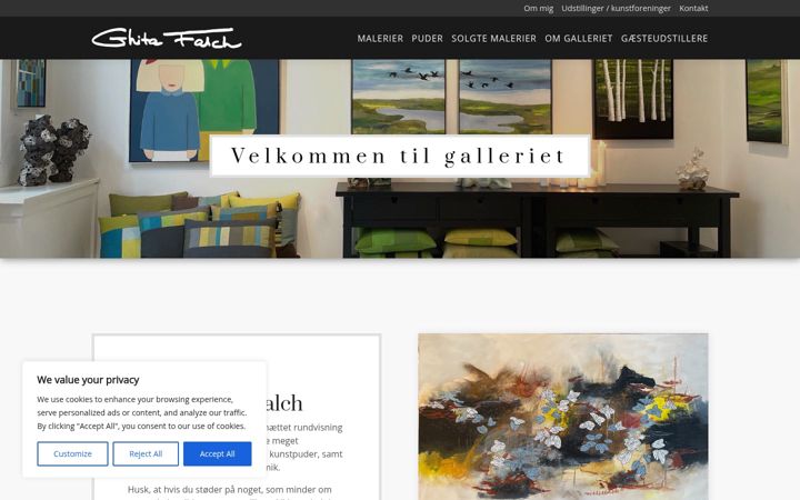 Screenshot of ghita-falch.dk