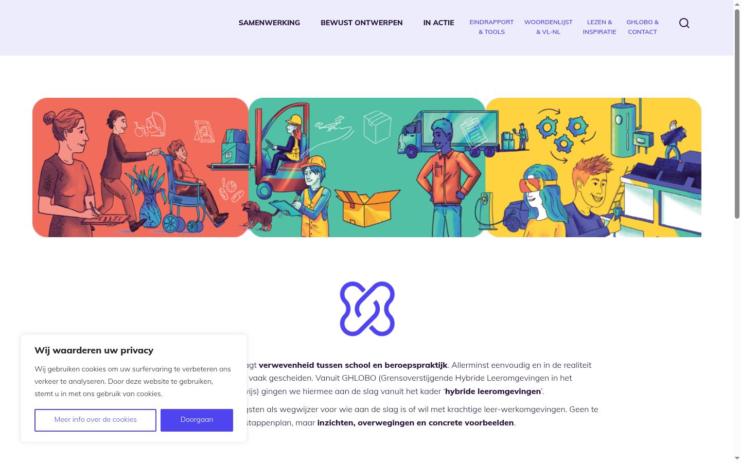 Screenshot van de toestemmingsbanner zoals getoond vóór enige interactie