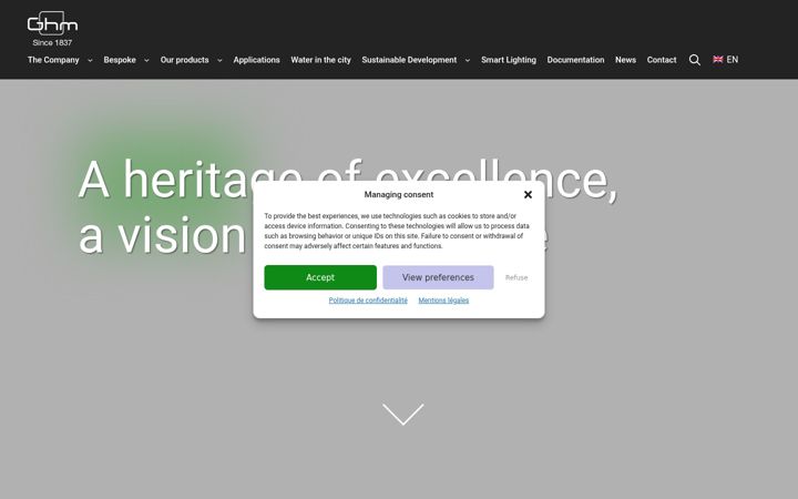 Screenshot of ghmintl.com
