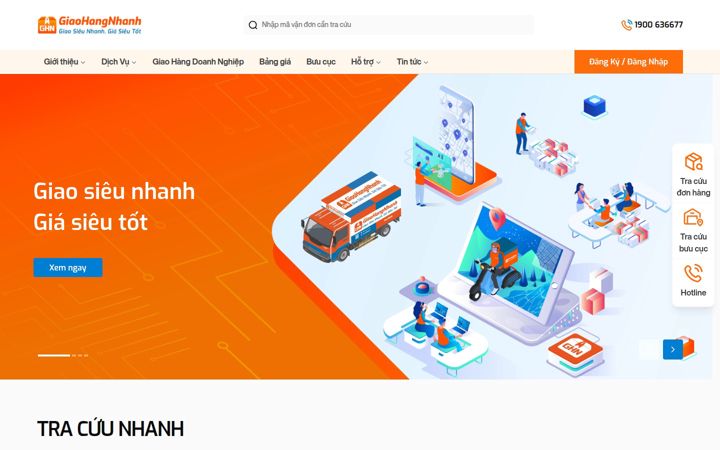 Screenshot of ghn.vn
