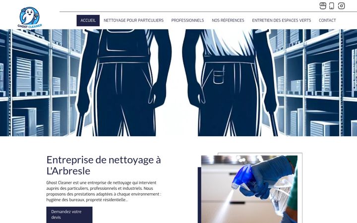 Screenshot of ghost-cleaner.fr