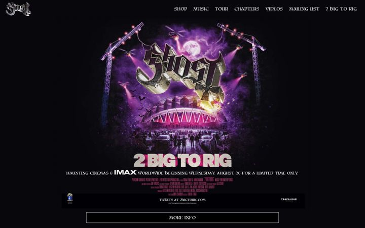 Screenshot of ghost-official.com
