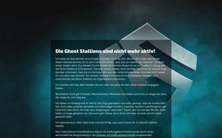 Screenshot of ghost-stallions.com
