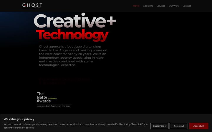 Screenshot of ghostagency.com