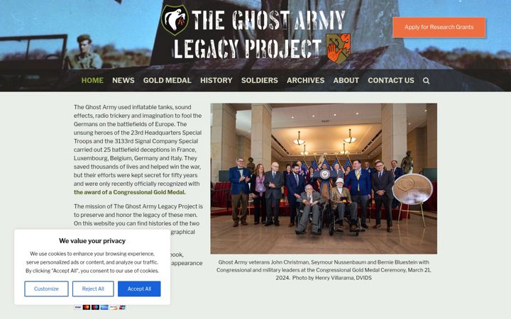 Screenshot of ghostarmy.org
