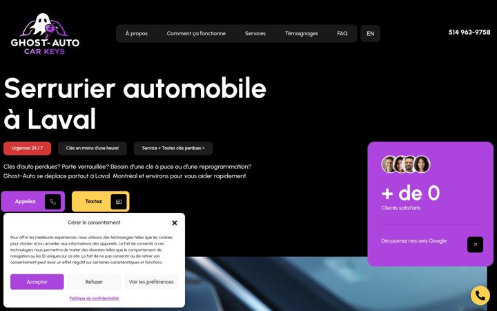Screenshot of ghostautocarkeys.ca