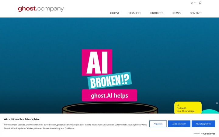 Screenshot of ghostcompany.com