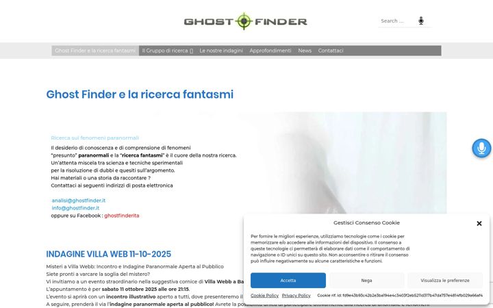 Screenshot of ghostfinder.it