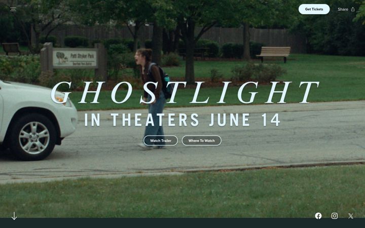 Screenshot of ghostlightmovie.me
