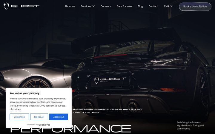 Screenshot of ghostperformance.com