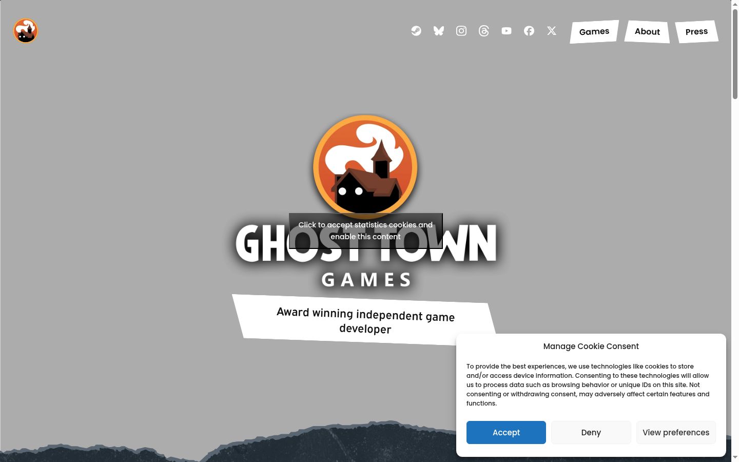 Screenshot del banner di consenso mostrato prima di qualsiasi interazione
