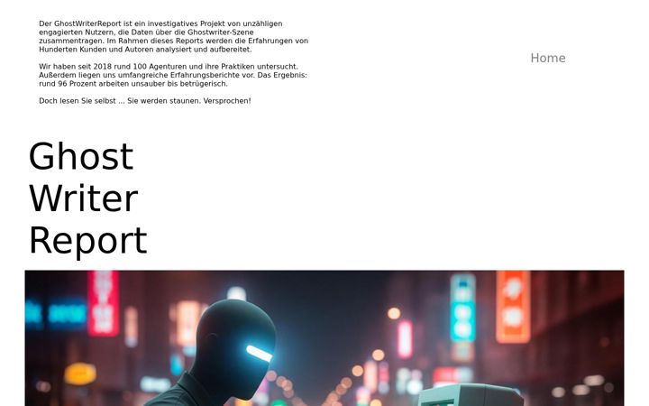Screenshot of ghostwriterreport.de