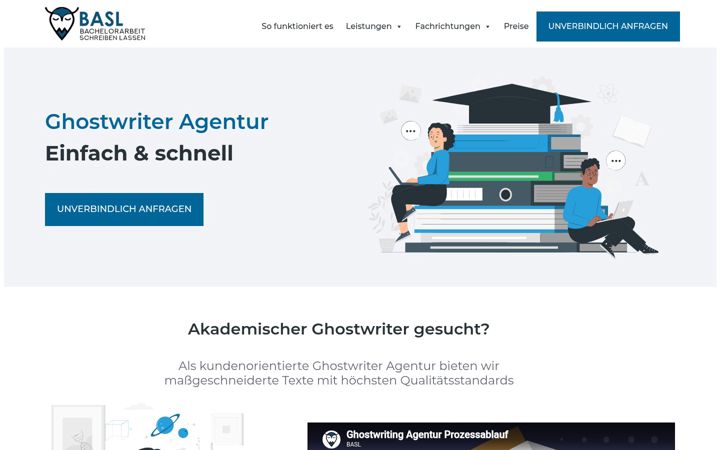 Screenshot of ghostwriters-arbeiten.de