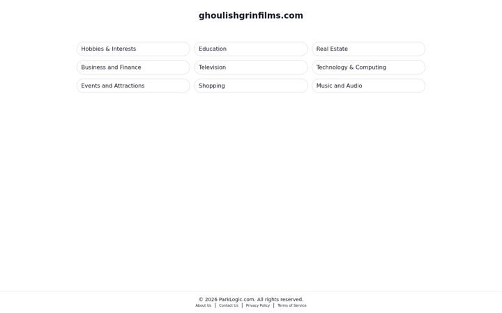 Screenshot of ghoulishgrinfilms.com