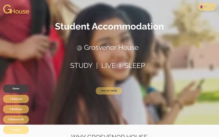 Screenshot of ghousestudents.com