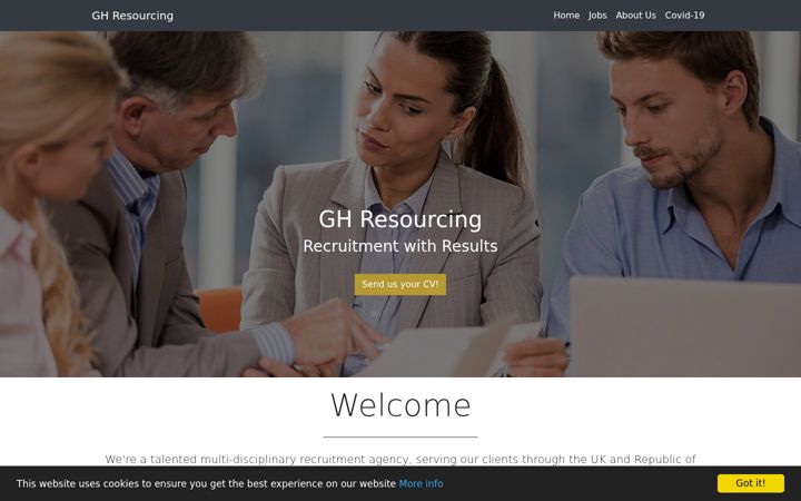 Screenshot of ghresourcing.com