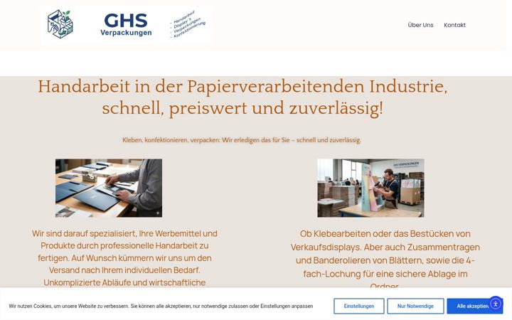 Screenshot of ghs-verpackungen.de
