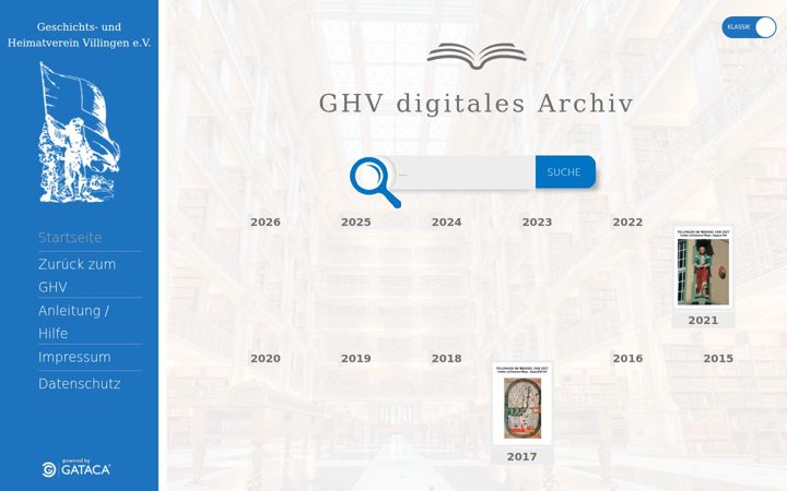 Screenshot of ghv-archiv.de