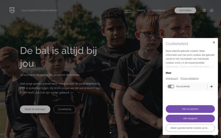 Screenshot of ghva.nl