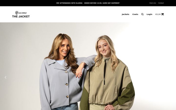 Screenshot of giacomo-thejacket.com