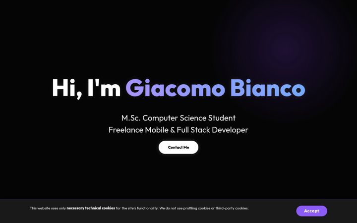 Screenshot of giacomobianco.com